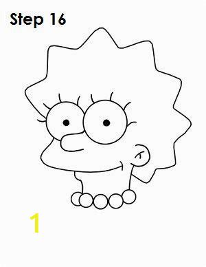 Lisa simpson is the second child, love to play the saxophone; Lisa Simpson Coloring Pages | divyajanani.org