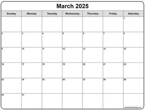 March 2025 Calendar Free Printable Calendar