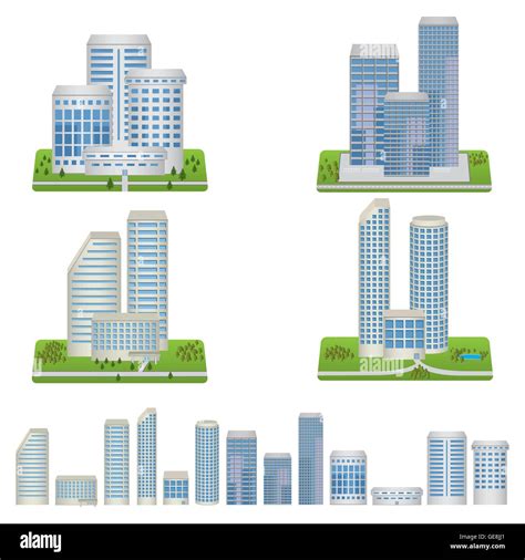 Vector Buildings Set Stock Vector Image And Art Alamy