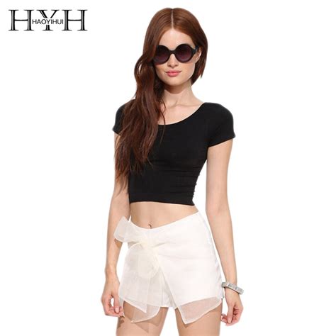 Buy Hyh Haoyihui Solid White Women Shorts Bow Organza