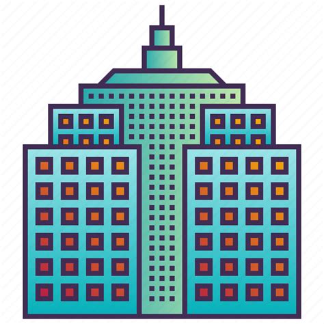 Building City Company Enterprise Hall Headquarter Icon Download