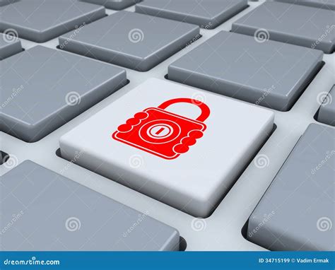 Abstract Keyboard With Lock Button Royalty Free Stock Photo