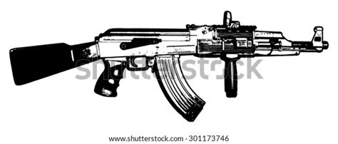 Machine Gun Stock Vector Royalty Free 301173746 Shutterstock
