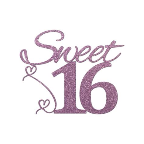 Sweet 16 Cake Topper Svg Png Digital Download Cricut Etsy