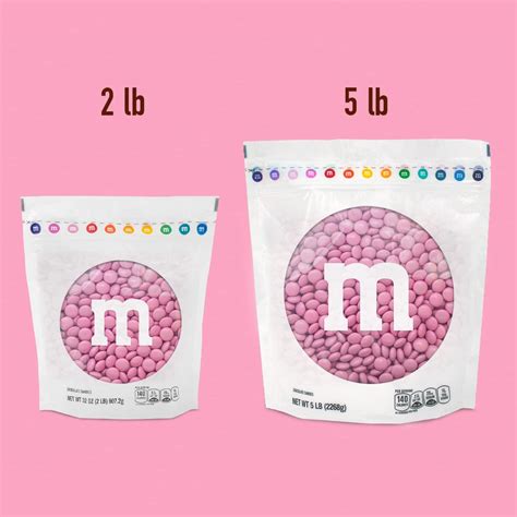 Mandms Milk Chocolate Pink Candy 2lbs Of Bulk Candy In Resealable Pack