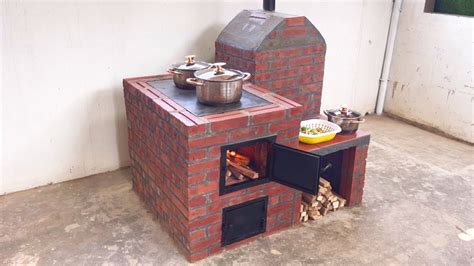 Perfect Wood Stove How To Make From Red Brick And Clay Extremely