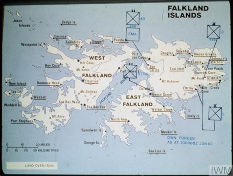 Map Of The Falkland Islands Photographs By British Official