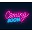 Coming Soon Neon Sign On Black Background Stock Vector  Illustration