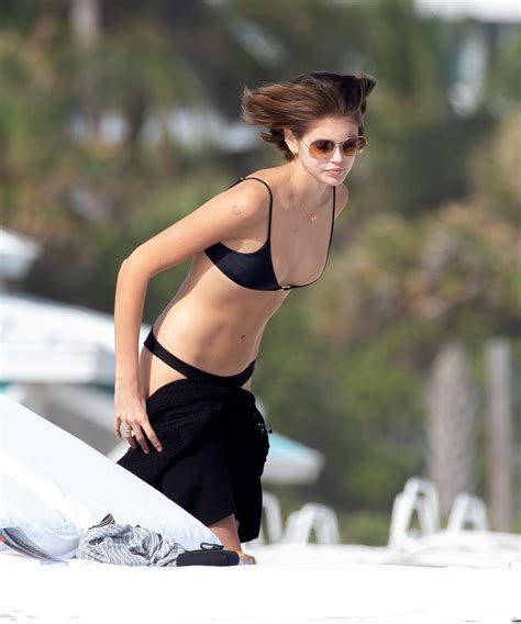 Kaia Gerber Sexy Ass In A Thong Bikini On The Beach In Miami Hot Celebs Home