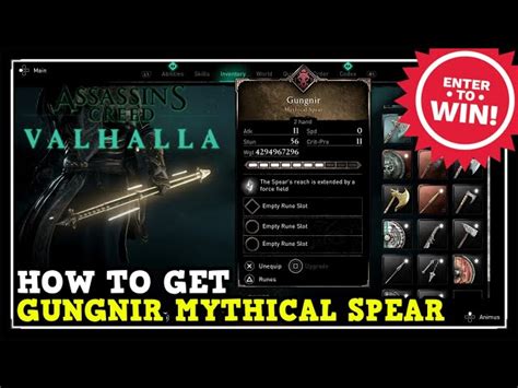 Assassin S Creed Valhalla How To Get Gungnir Mythical Spear Mythical