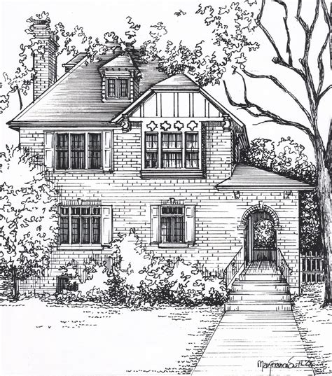 22 Pretty House Drawings
