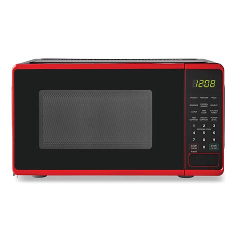 Mainstays 0 7 Cu Ft Countertop Microwave Oven 700 Watts Red