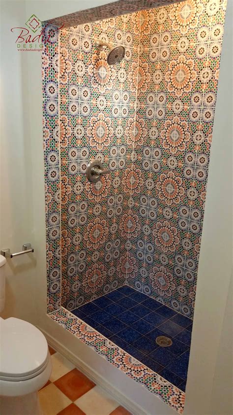 Moroccan Tiles Bathroom Patterned Bathroom Tiles Trendy Bathroom