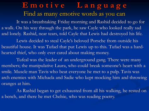 Emotive Language Teaching Resources
