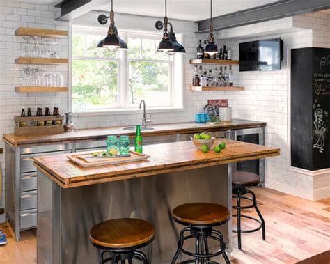 Industrial Home Bar Design Ideas Remodels And Photos