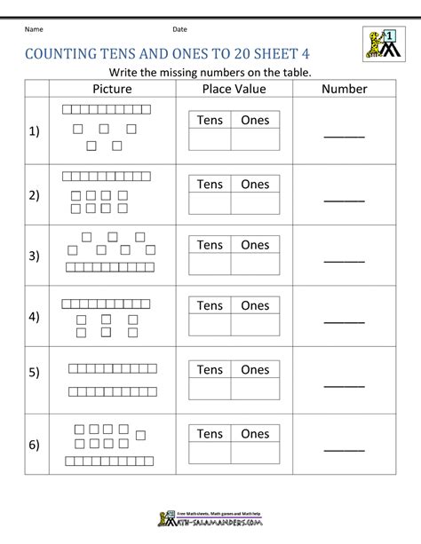 Tens And Ones Math Worksheet