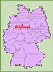 Hannover location on the Germany map - Ontheworldmap.com