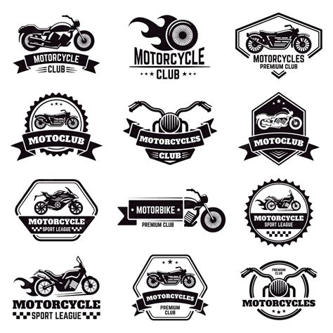 Premium Vector Retro Motorcycle Emblems Biker Club Motorcycle Badges