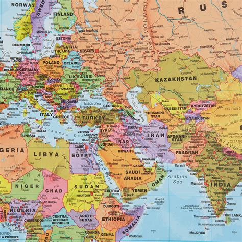 Buy Maps International World Map With Flags Laminated 841cm W