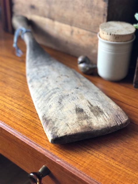 Wooden Primitive Kitchen Tool Hand Carved Swedish Vintage Paddle
