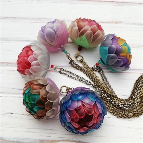 Necklace Made Of Recycled Plastic Bottles Upcycled Flower Jewelry