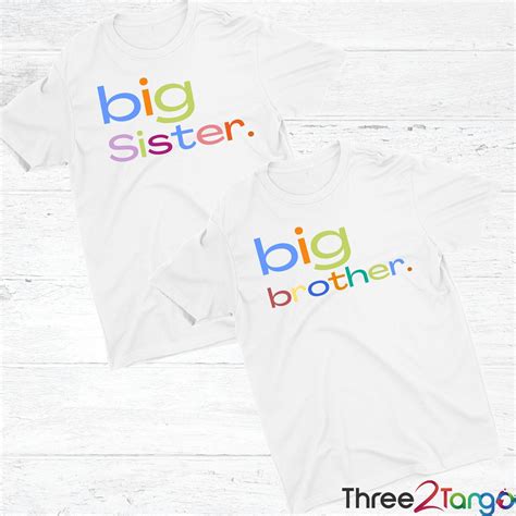 Big Brother Big Sister T Shirt Three2tango Tee S