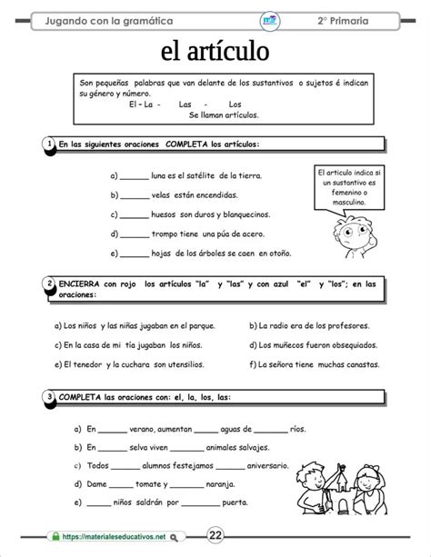 Cuaderno Ejercicios De Gramática Español 2° Primaria Materiales