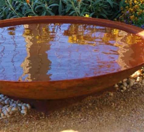 60cm Corten Steel Water Bowlgarden Water Featuredish Watertuin