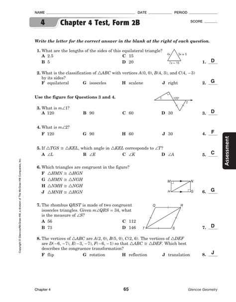 Chapter 11 Test Form 1 Geometry Answer Key Jaxtonmakai