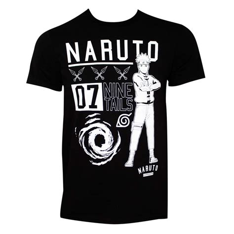 Naruto Naruto Mens Black 07 Nine Tails T Shirt Medium