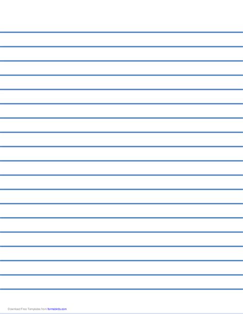 Low Vision Writing Paper 1 2 Inch Blue Lines Free Download Lined