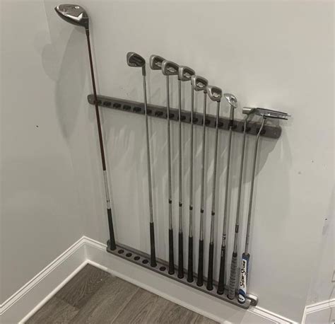 Golf Club Display Stand Etsy Wall Mounted Fishing Rod Rack Golf
