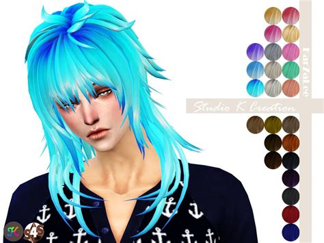 Animate Hair 57 Aoba For Female And Male Ts4 Standalone 24 Colors