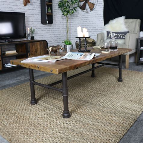 Rustic Industrial Style Coffee Table Melody Maison