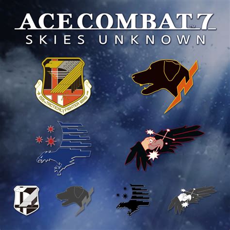 Ace Combat™ 7 Skies Unknown 8 Popular Squadron Emblems English Ver