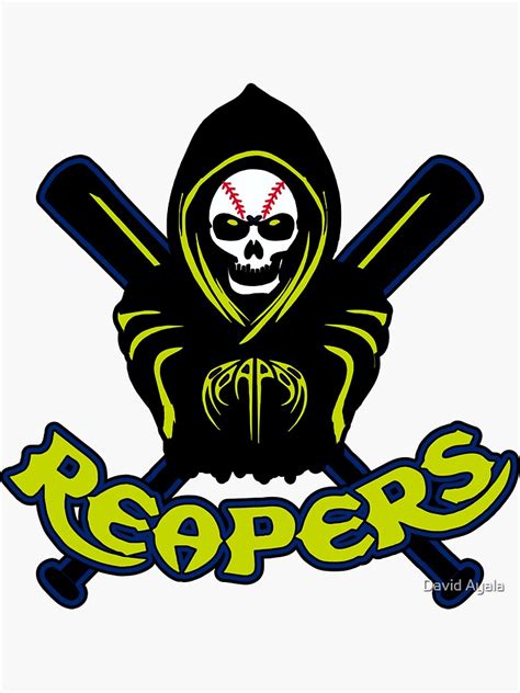 Reapers Baseball Logo Sticker By Davidayala Redbubble