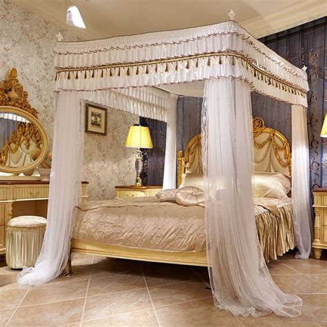 I had to have it very beautiful and amazing. Luxury canopy for bed drapes mosquito net with 4 corner ...