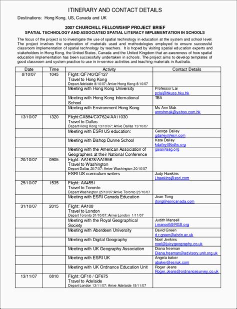 7 Business Vacation Itinerary Planner Sampletemplatess Sampletemplatess