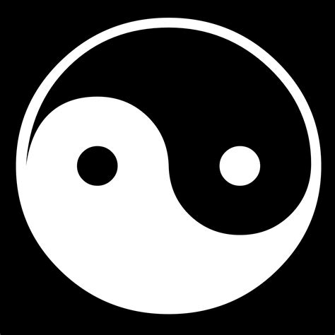 Yin Yang On Black Free Stock Photo - Public Domain Pictures