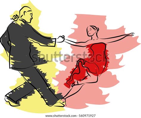 Dancing Man Woman Stock Vector Royalty Free 560971927 Shutterstock
