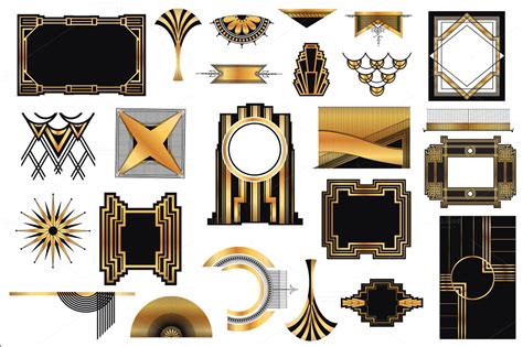 52 Art Deco Design Elements Vol3 ~ Illustrations On Creative Market