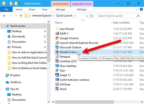 How To Add An Application To The Quick Launch Menu In Windows