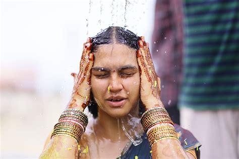 Hd Wallpaper Woman Taking Shower While Wearing Sari Dress Adult