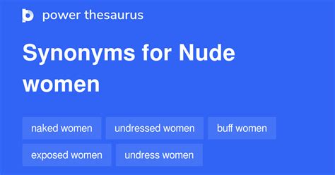 Nude Women Synonyms 25 Words And Phrases For Nude Women