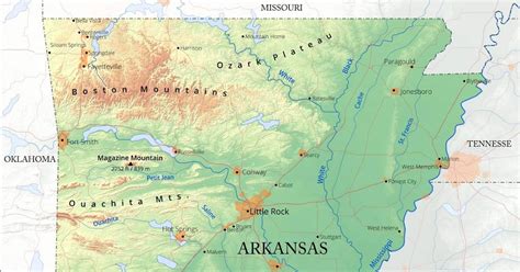 Map Of Ozark Mountains