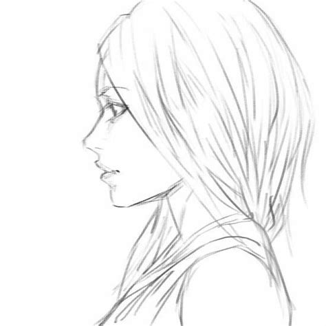 ideas of draw side face woman side profile drawing at