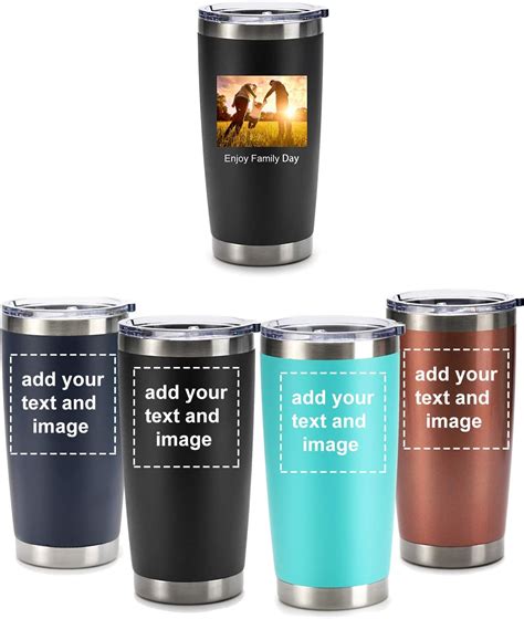 Custom Personalized Tumbler With Text Photo Logo