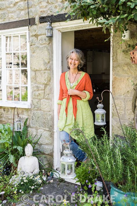 Carole Drake Brigit Strawbridge At The Door Of Her Rented Cottage In The Historic Pump Yard