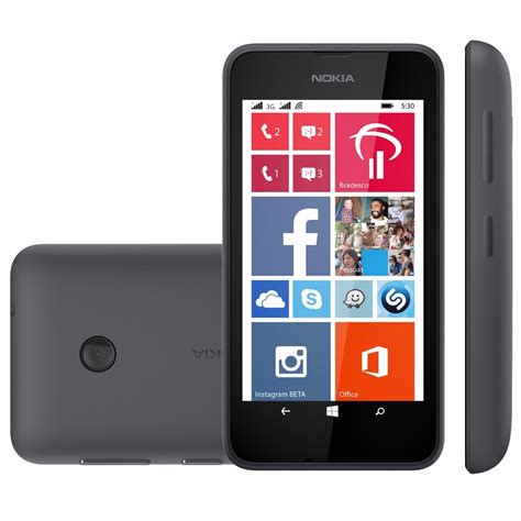 Nokia Lumia 530 4gb Dual Chip 3g 5mp Windows Phone 81 Preto R 228