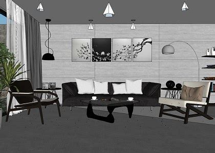 In this video we will show to how to interior living room design using sketchup. Free 3D Models - LIVING ROOM - Modern Concrete Living Room ...